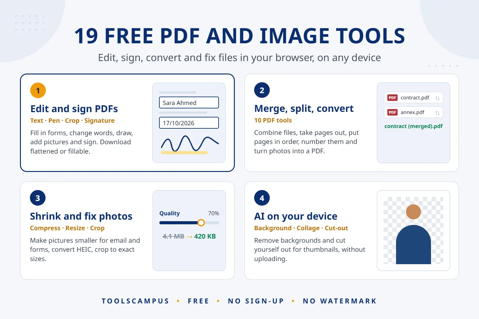 ToolsCampus: Free PDF and Image Tools That Work in Your Browser